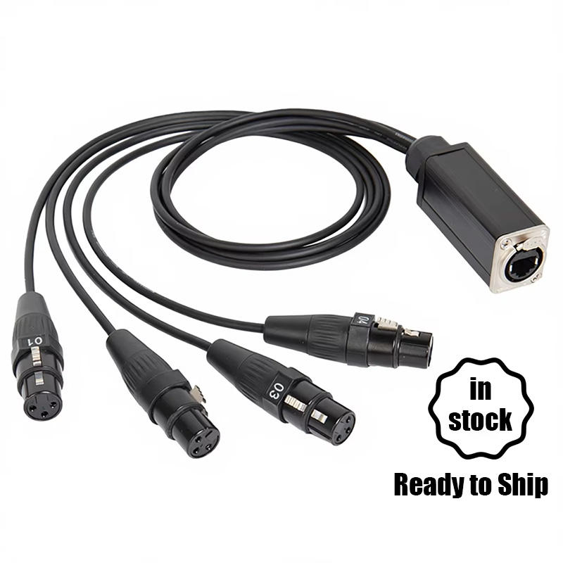 יציאת RJ45 ל-4 XLR נקבה