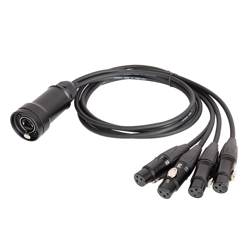 Connexió RJ45 a 4 XLR femella