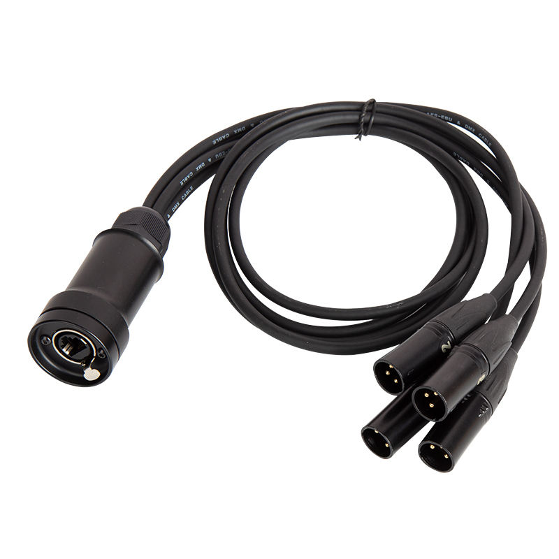 Connexió RJ45 a 4 XLR mascle