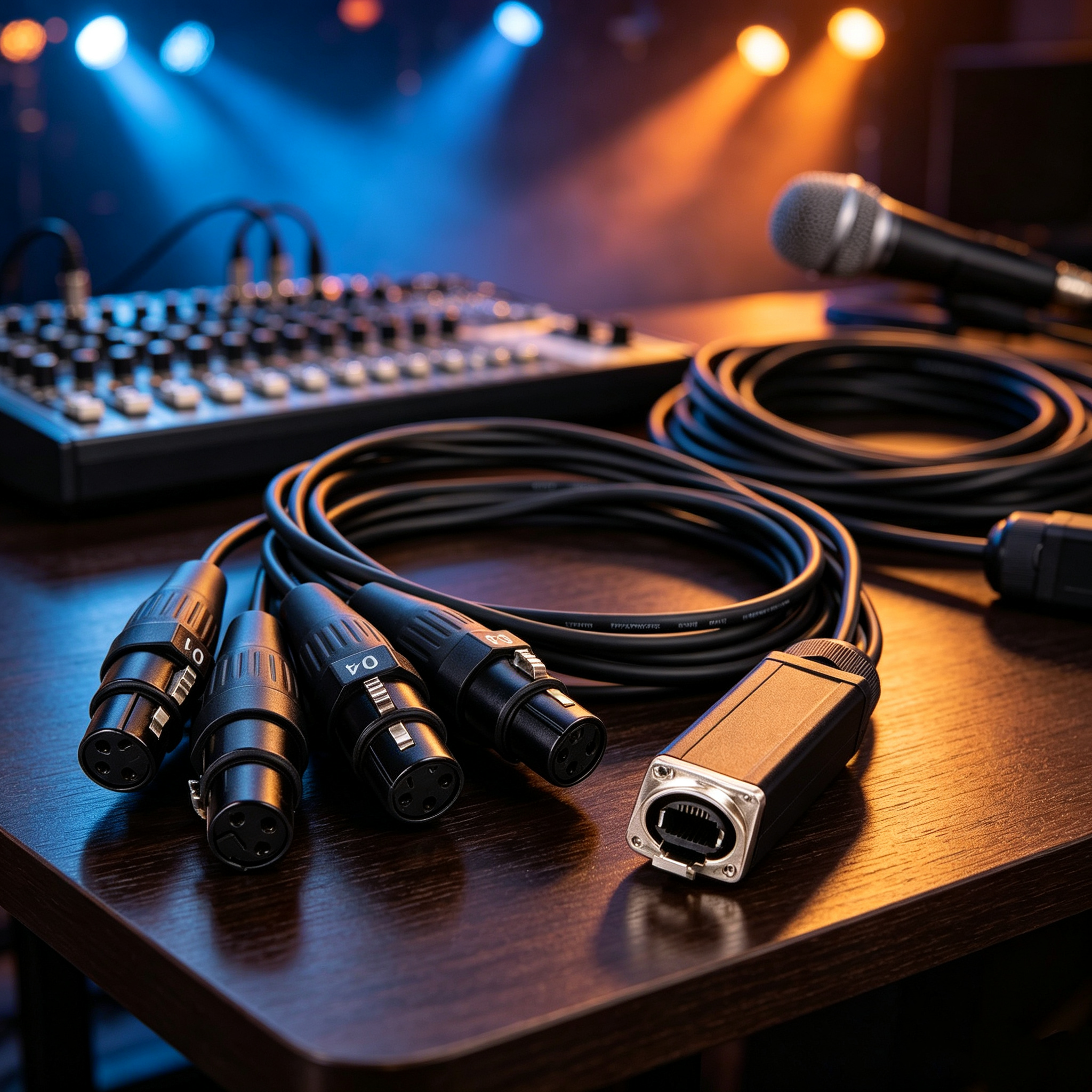 יציאת RJ45 ל-4 XLR נקבה