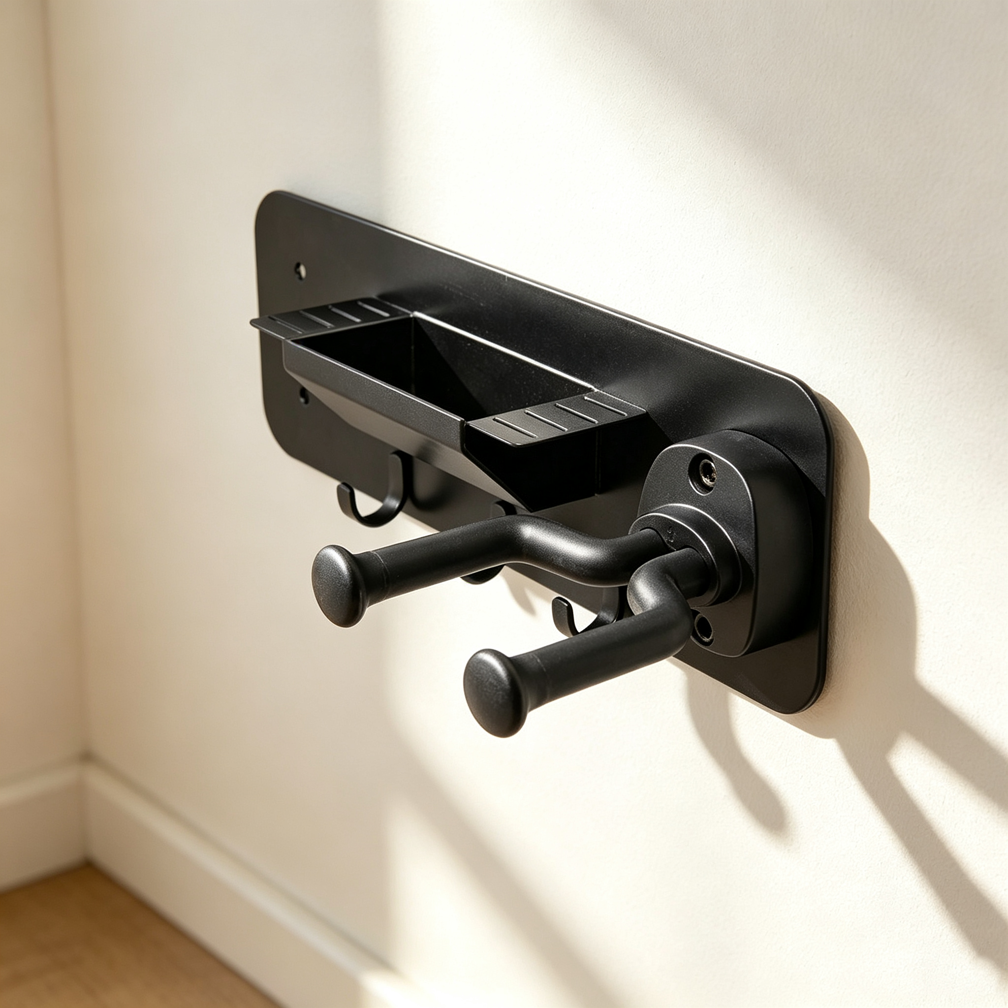 wall mount guitar hanger with shelf