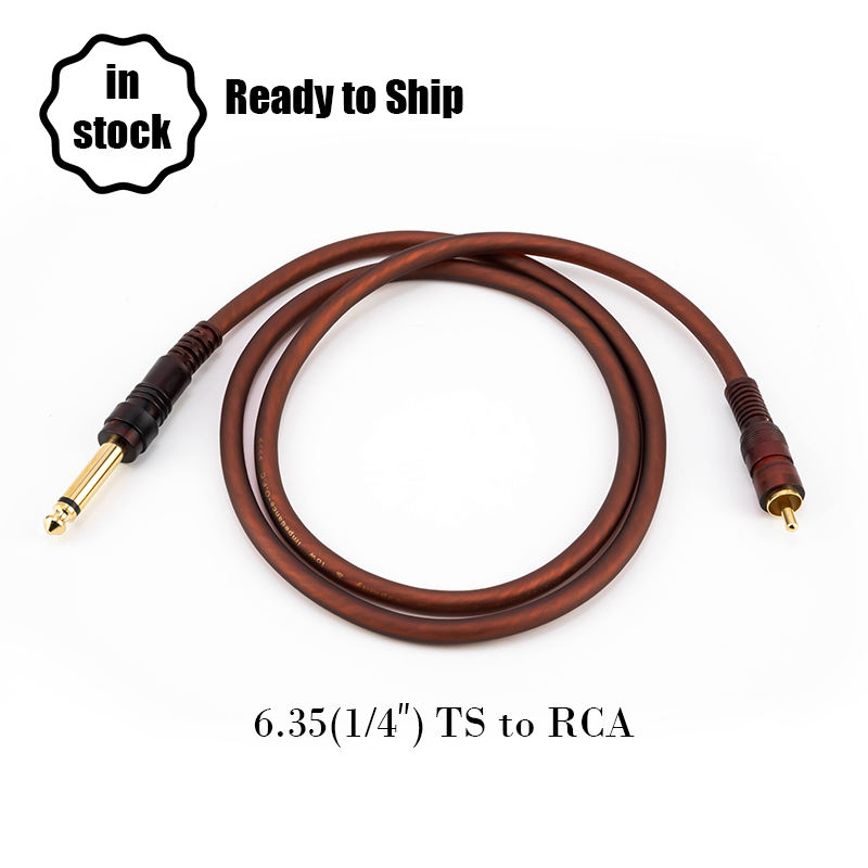 6.35mm to RCA audio cable