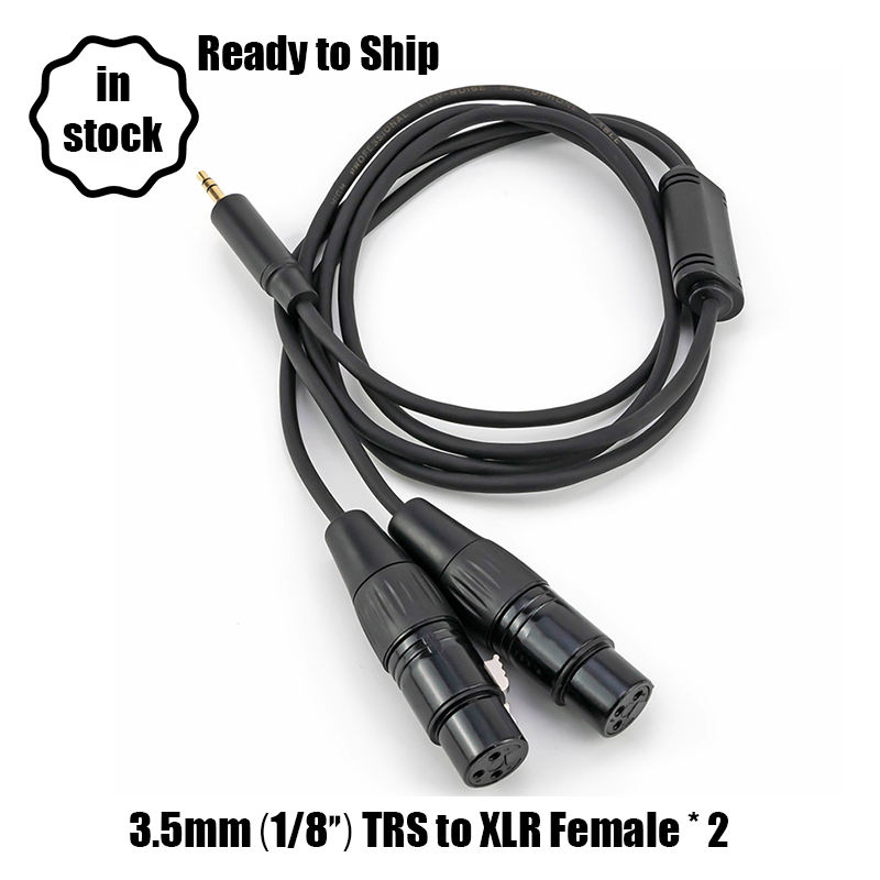 3.5mm to dual XLR female cable