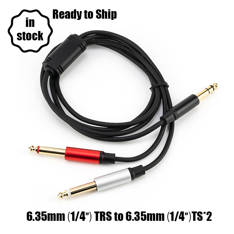 6.35mm TRS to dual TS cable