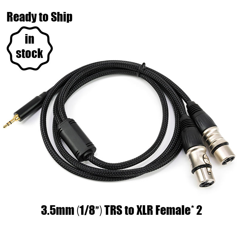 3.5mm to dual XLR female cable