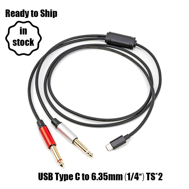USB C to 6.35mm audio cable