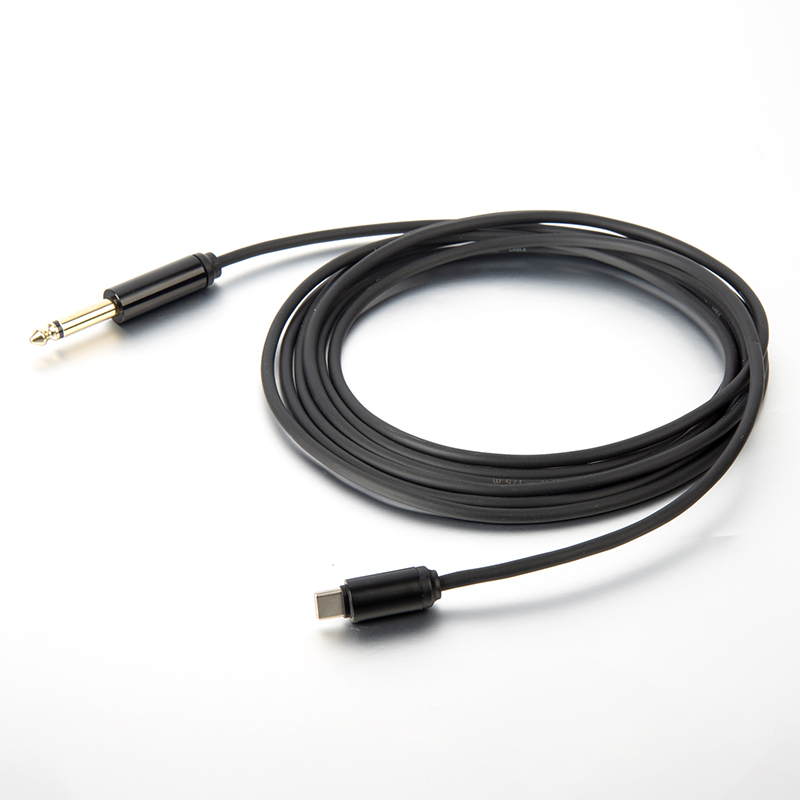 Type C to 6.35mm TS audio cable