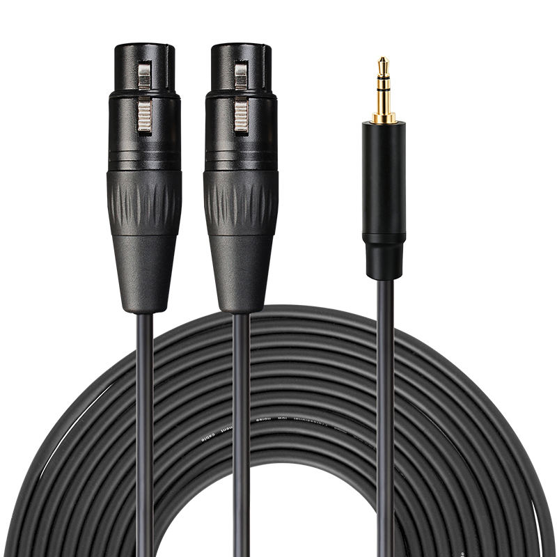 3.5mm to dual XLR female cable