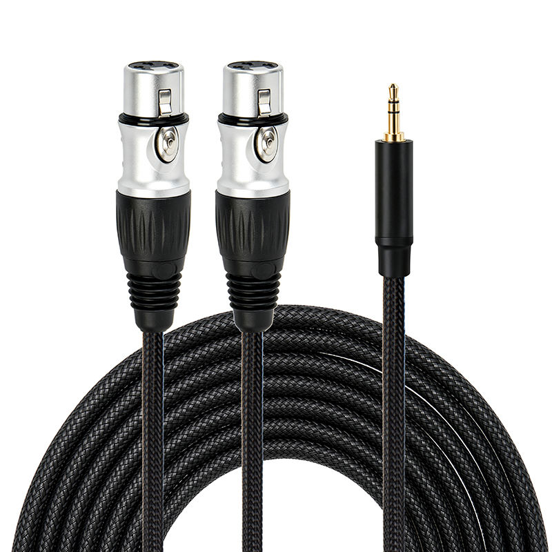 3.5mm to dual XLR female cable