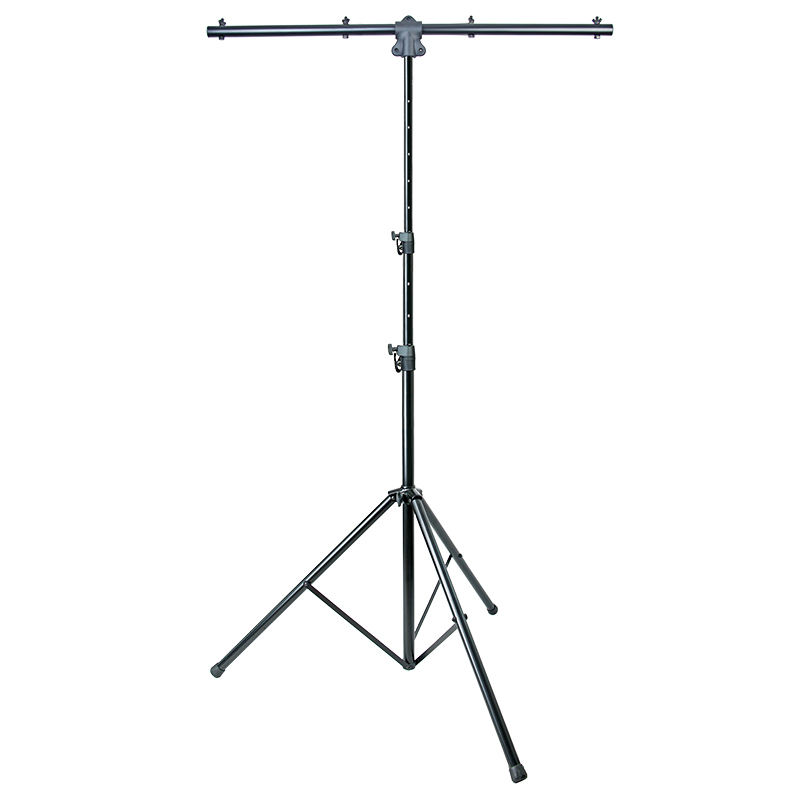 Heavy-duty lighting stand with 30x30mm square T-bar and metal knob clutch — factory photo