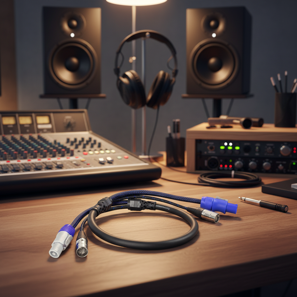 Stage Lighting Cable RJ45 Male to RJ45 & Powercon Input to Output