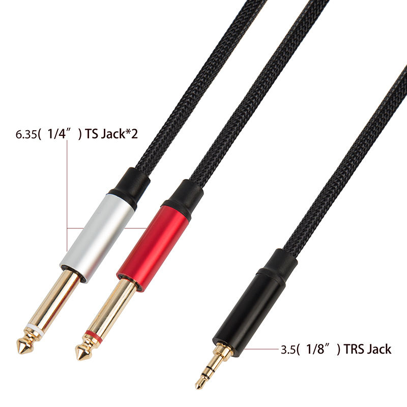 TRS to TS splitter cable