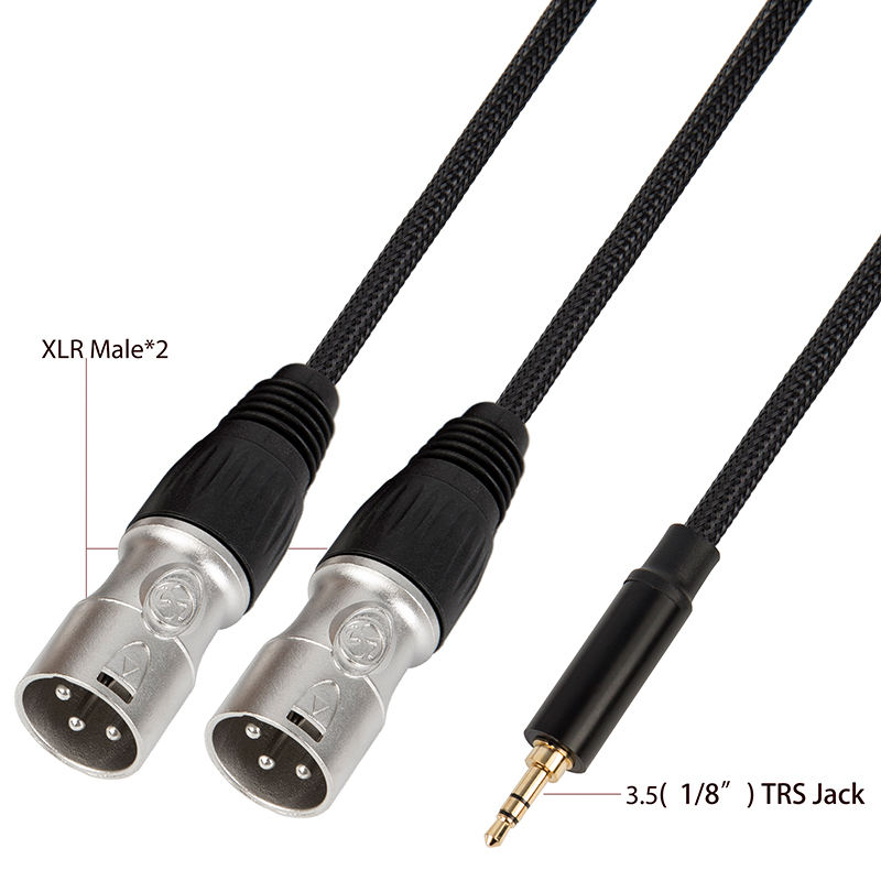 TRS to XLR male cable