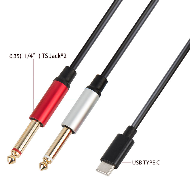 USB C to 1/4 TS cable