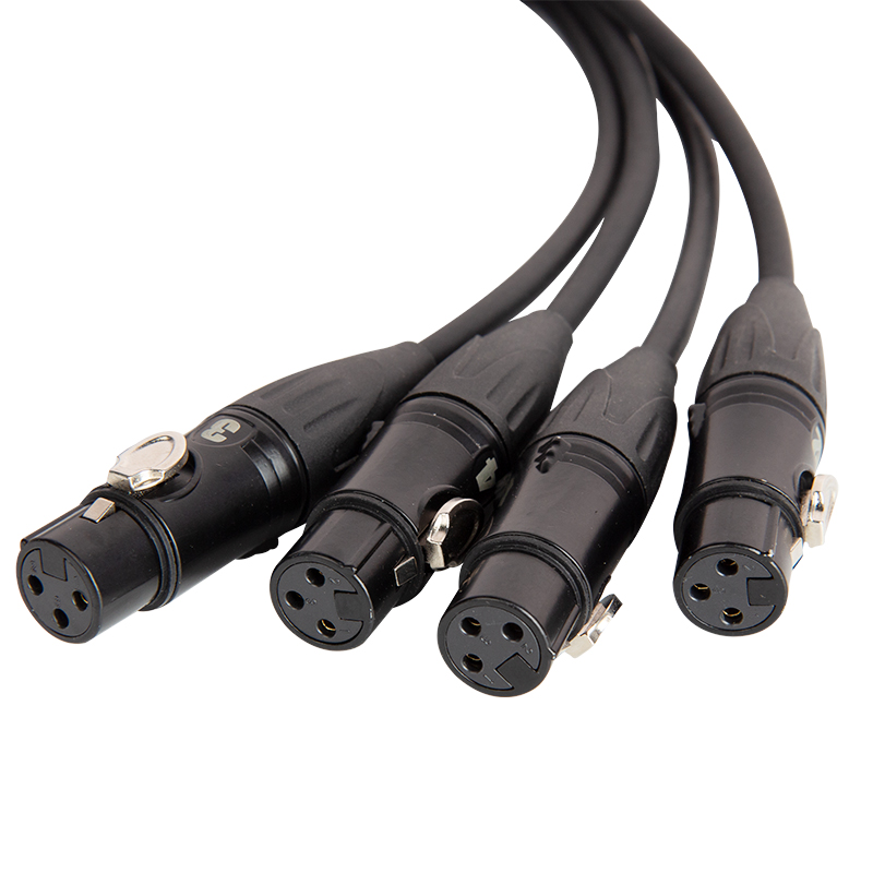 RJ45 to 4 XLR Female Adapter