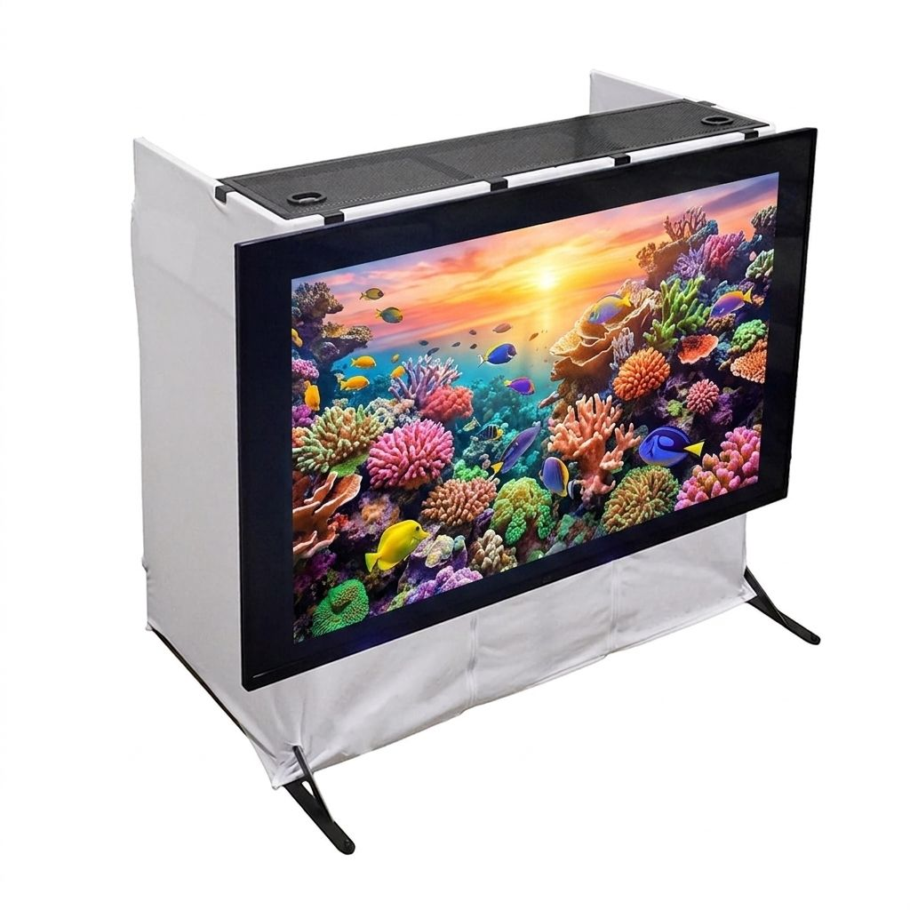 dj booth with tv mount