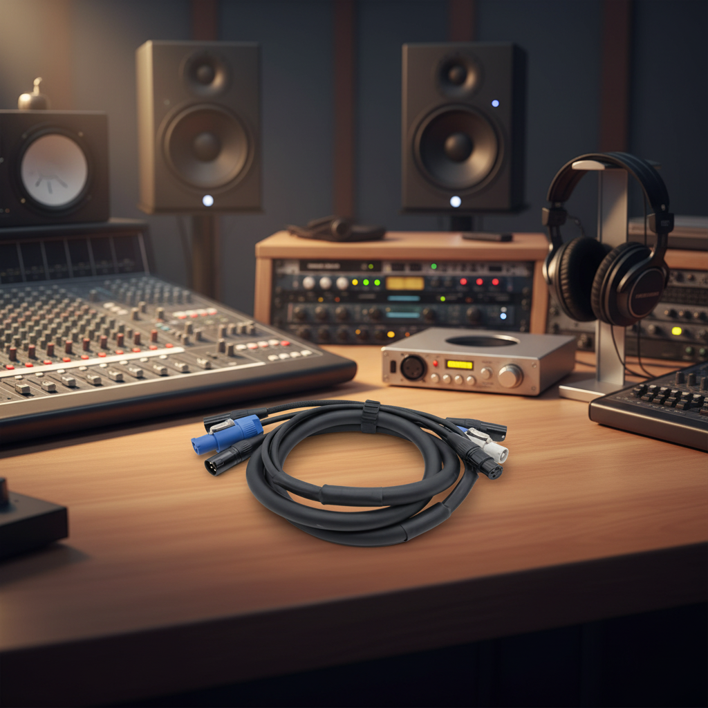 DMX Ethernet PowerCON Combo Snake Cable