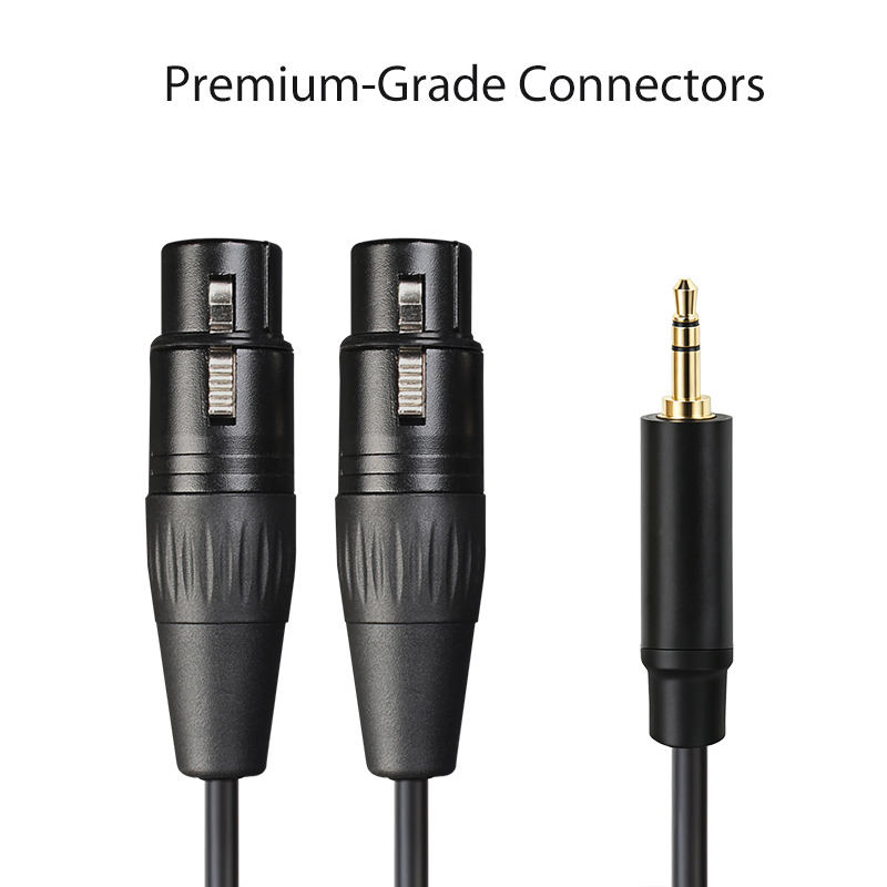 TRS to dual XLR female splitter