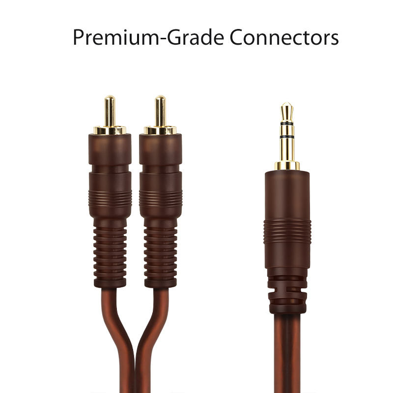 3.5mm to dual RCA male adapter