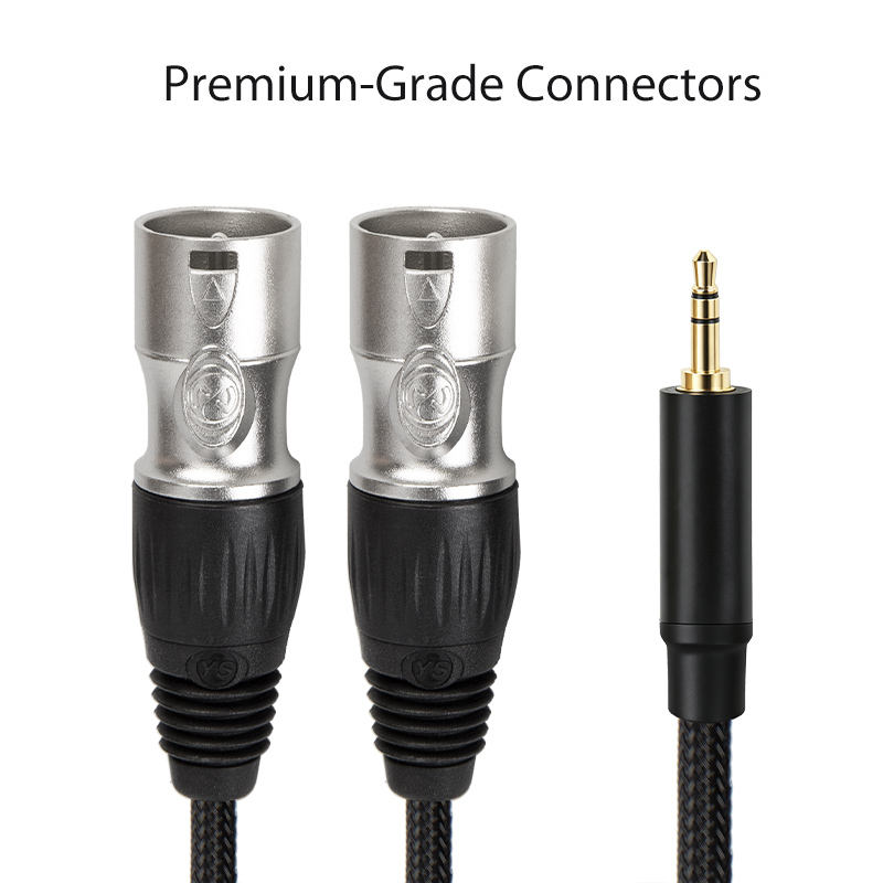 braided 3.5mm XLR cable