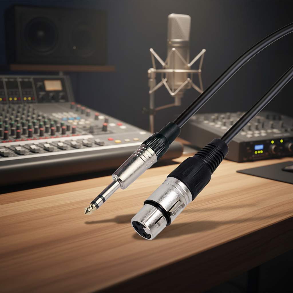 Professional XLR to TRS cable