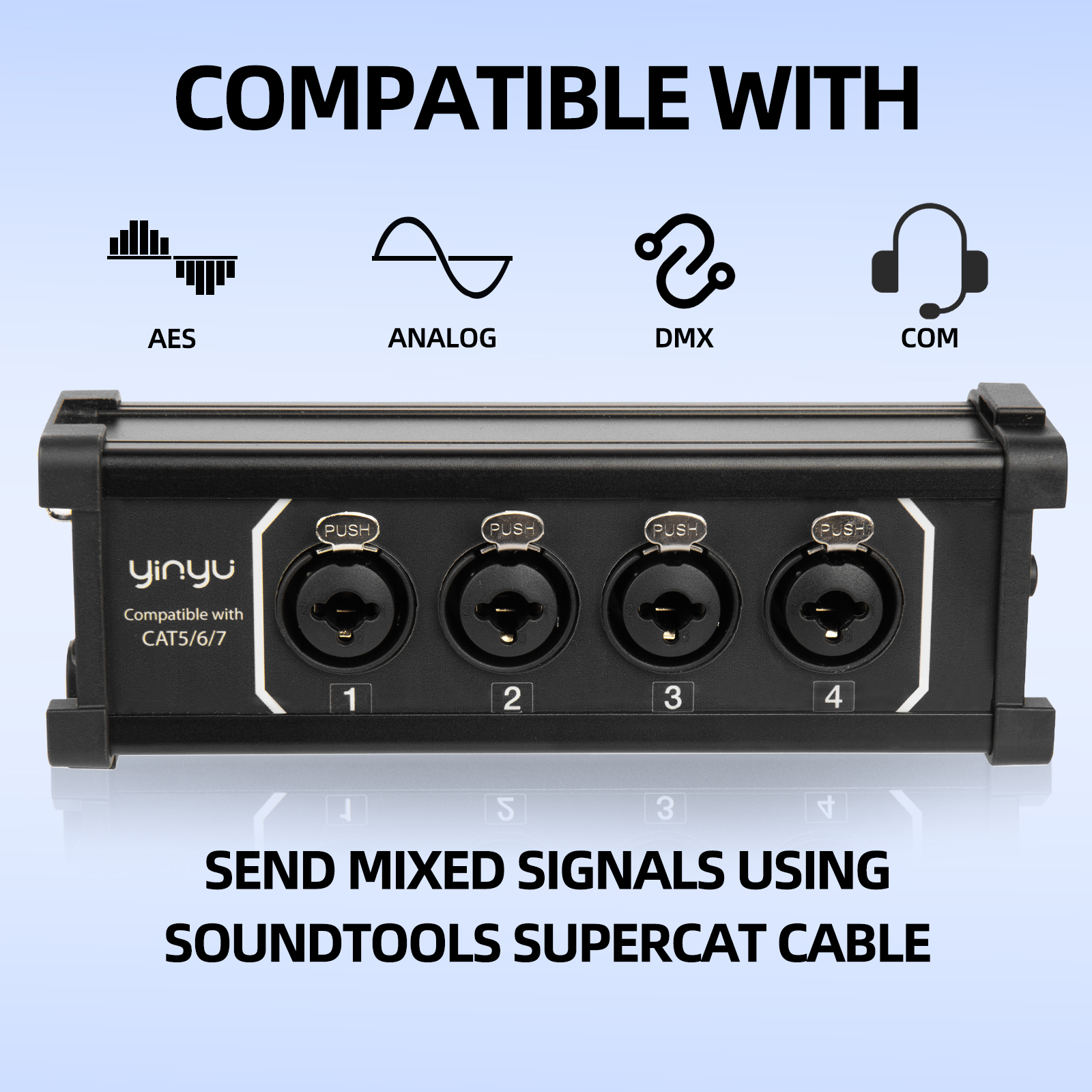 RJ45 to 4*XLR combo