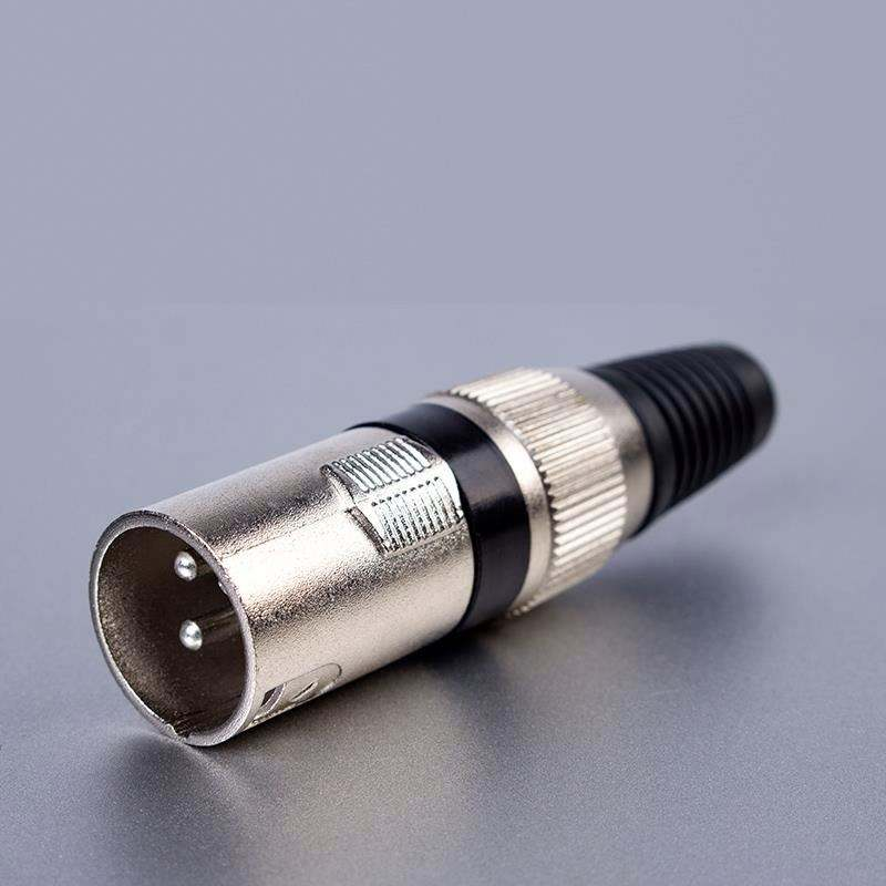 metal XLR plug nickel plated