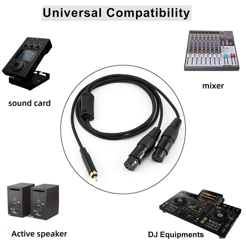 balanced XLR to RCA interconnect	
