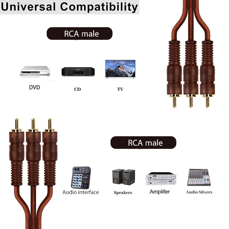 3 rca interconnect cable