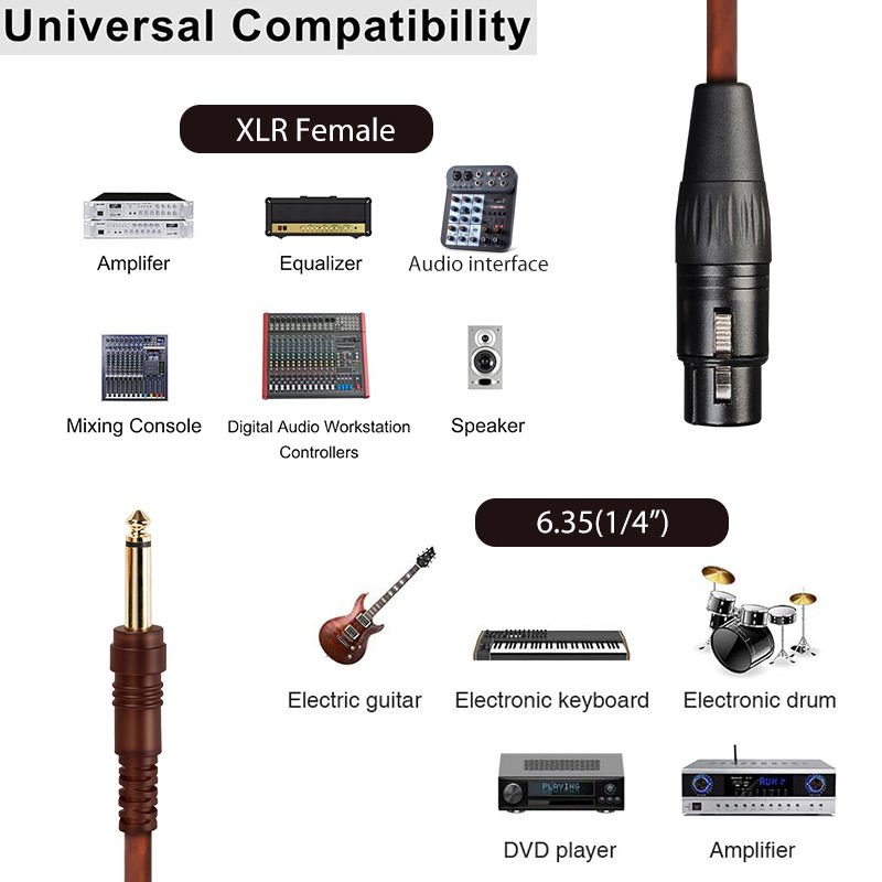 ac081p xlr to 1/4 cable