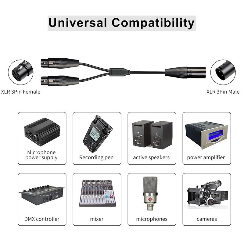 dual female xlr cable