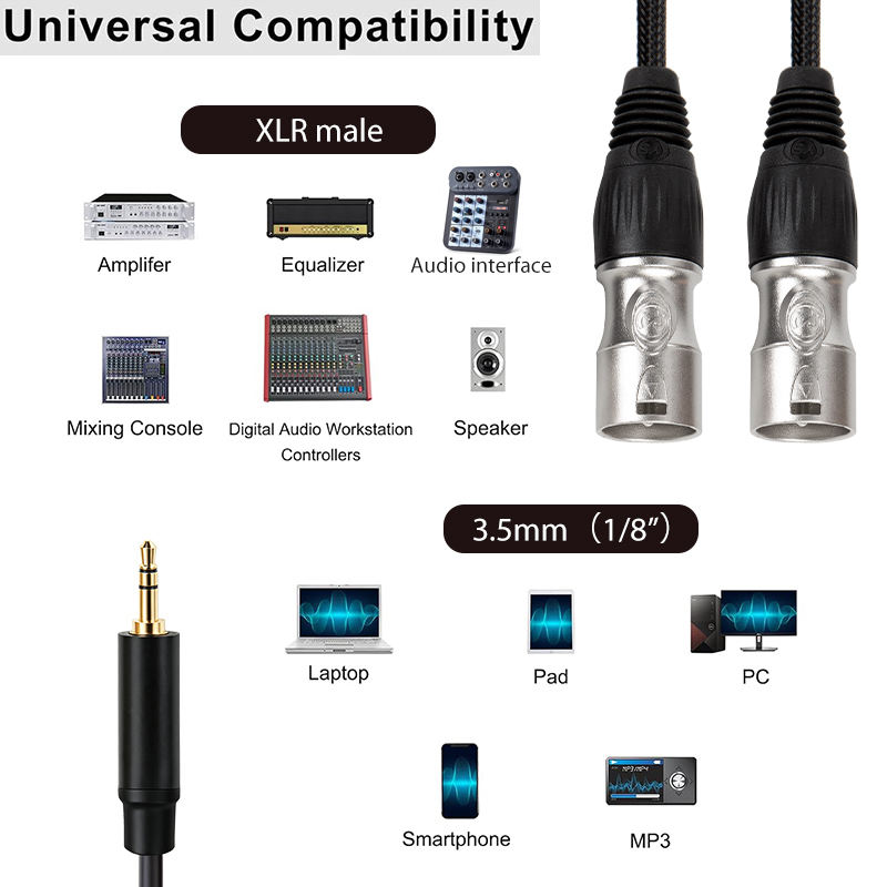 3.5mm TRS to XLR Y cable