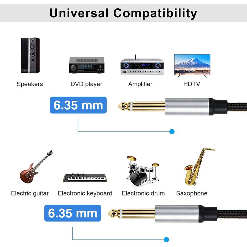 6.35mm guitar amp cable