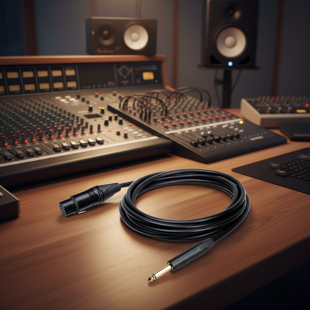 6.35mm TS to XLR cable