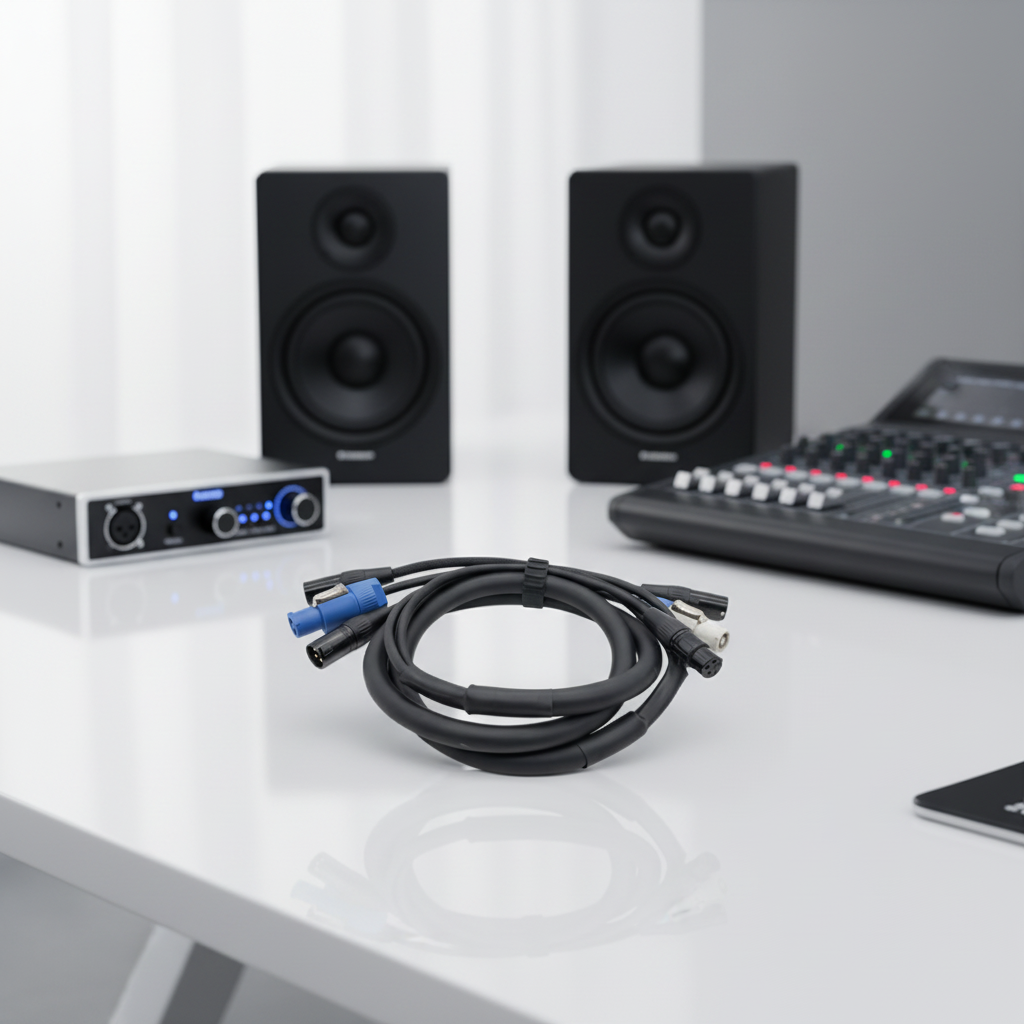 DMX Ethernet PowerCON Combo Snake Cable