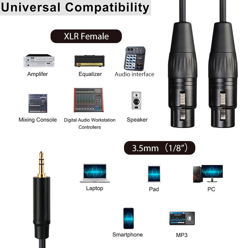 3.5mm to XLR female interconnect