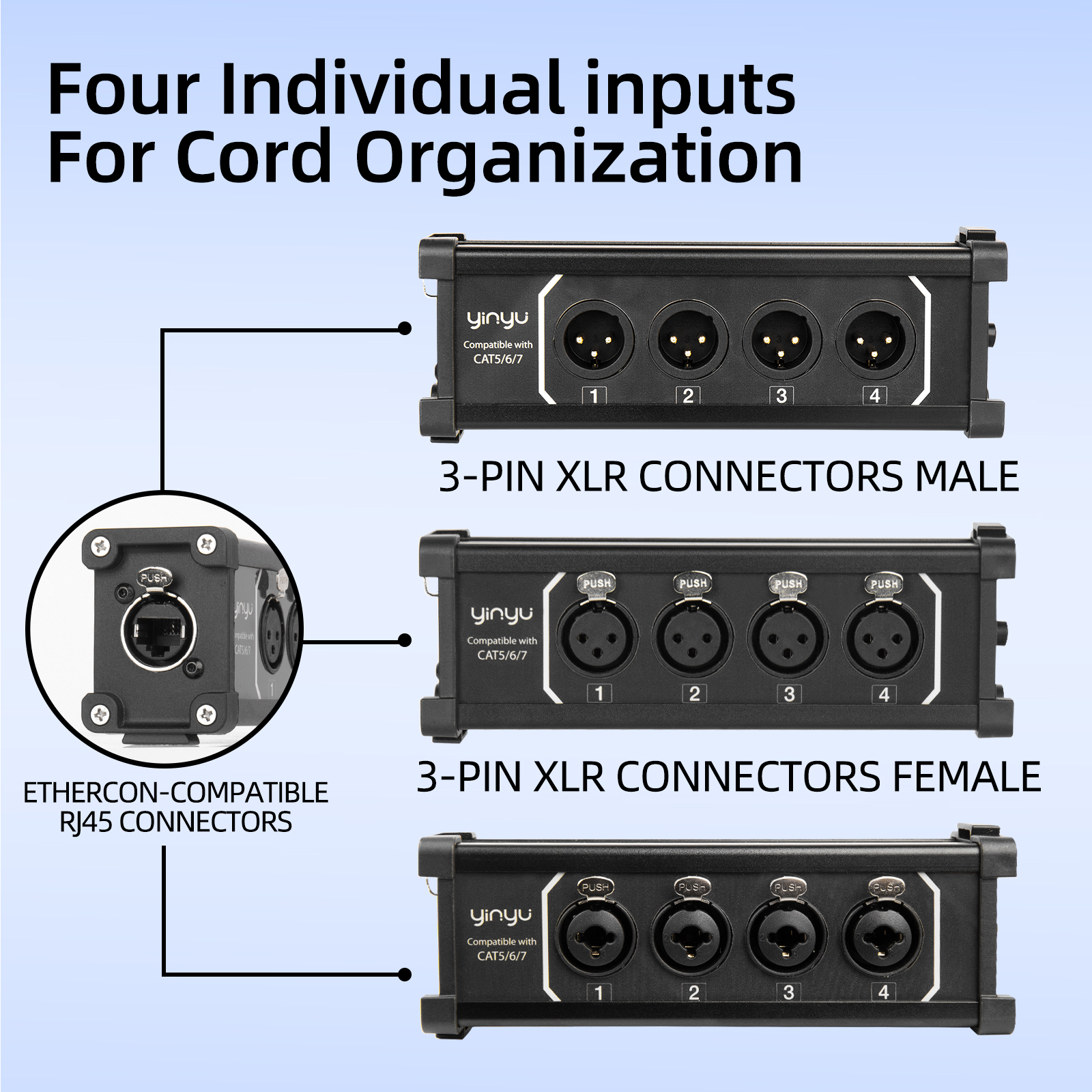 RJ45 to 4*XLR combo