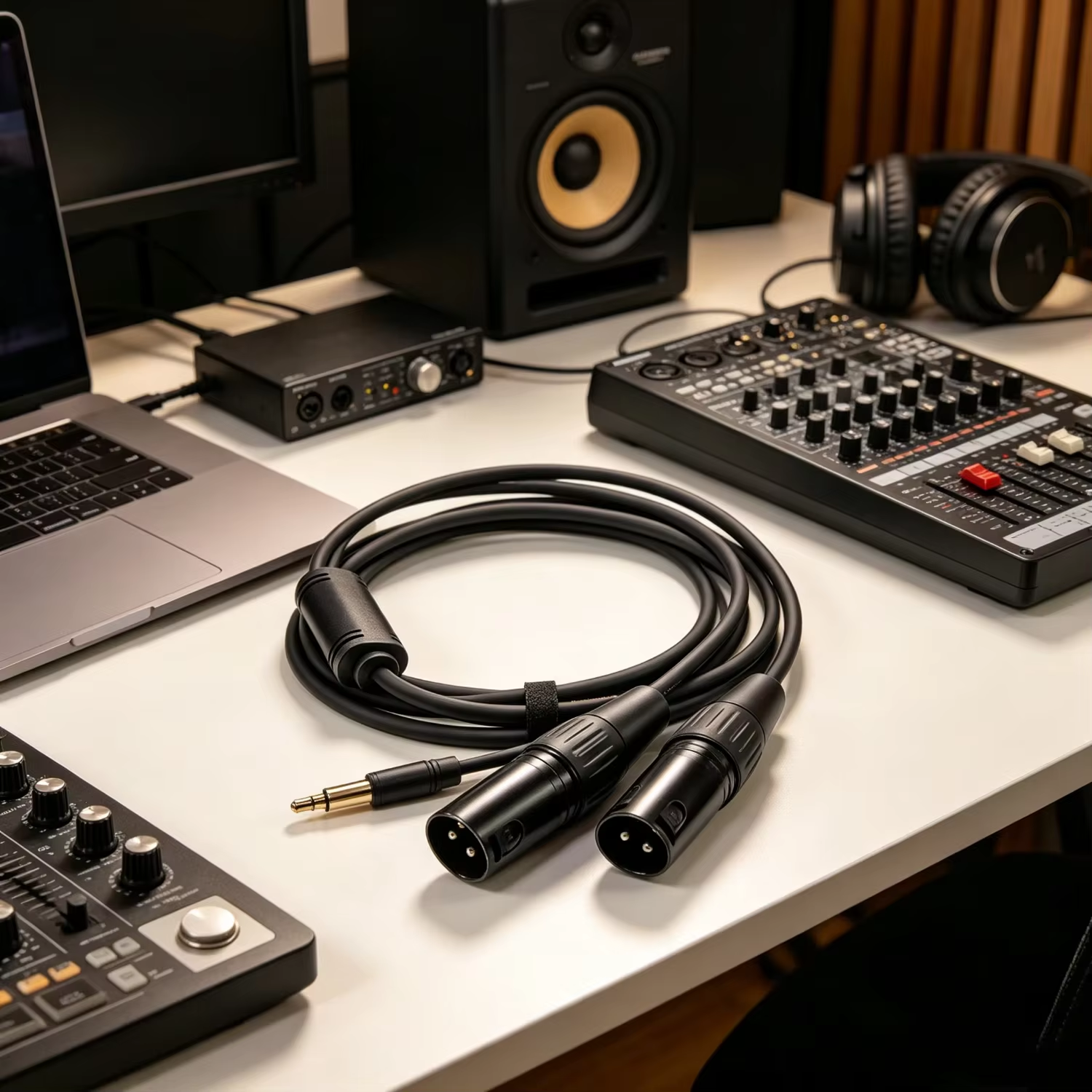 3.5mm to dual XLR cable