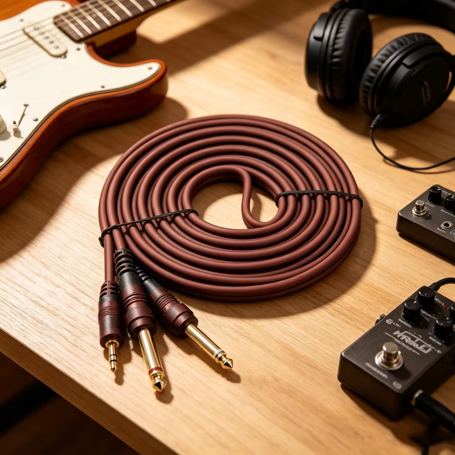 6.35mm to 3.5mm audio cable