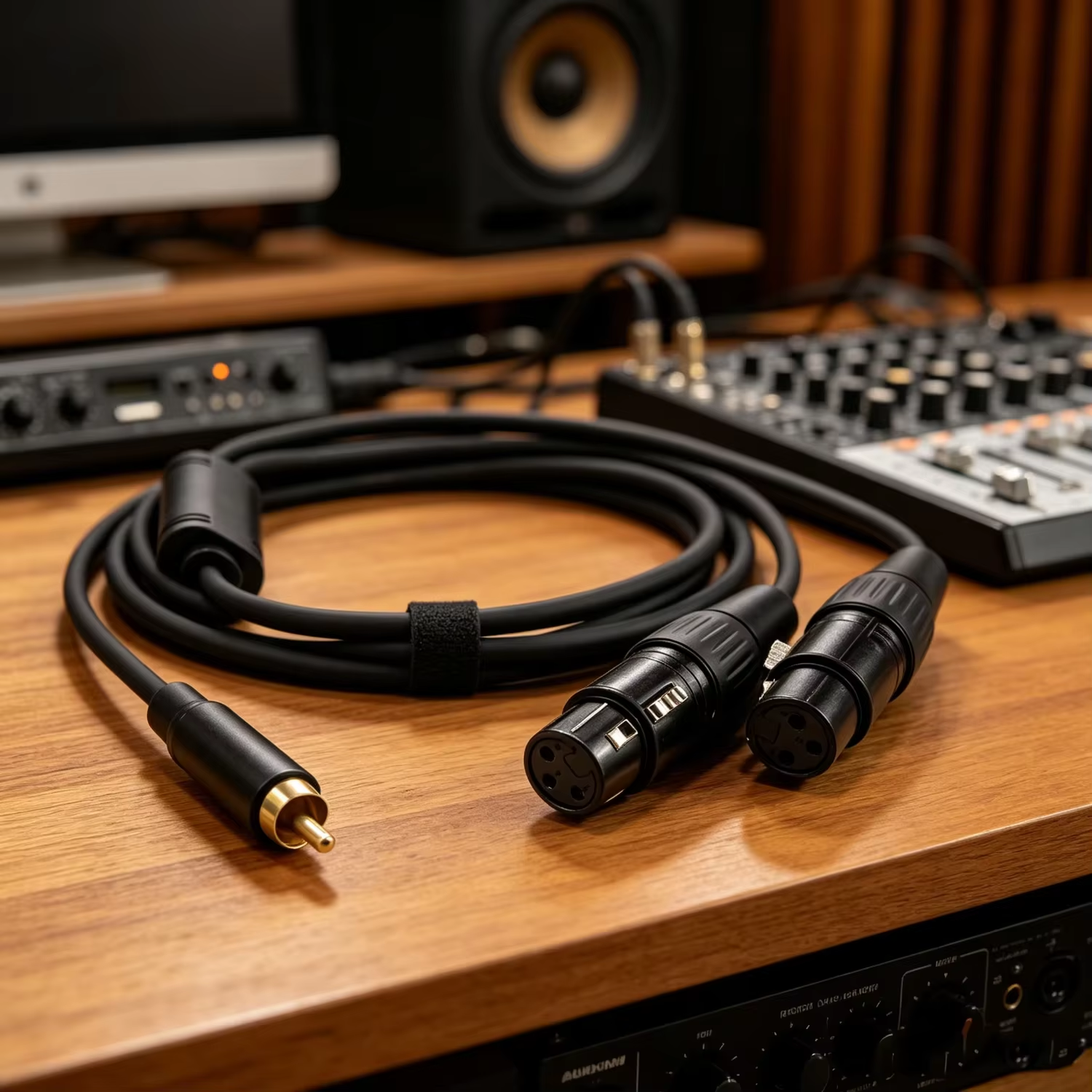 XLR female to RCA cable