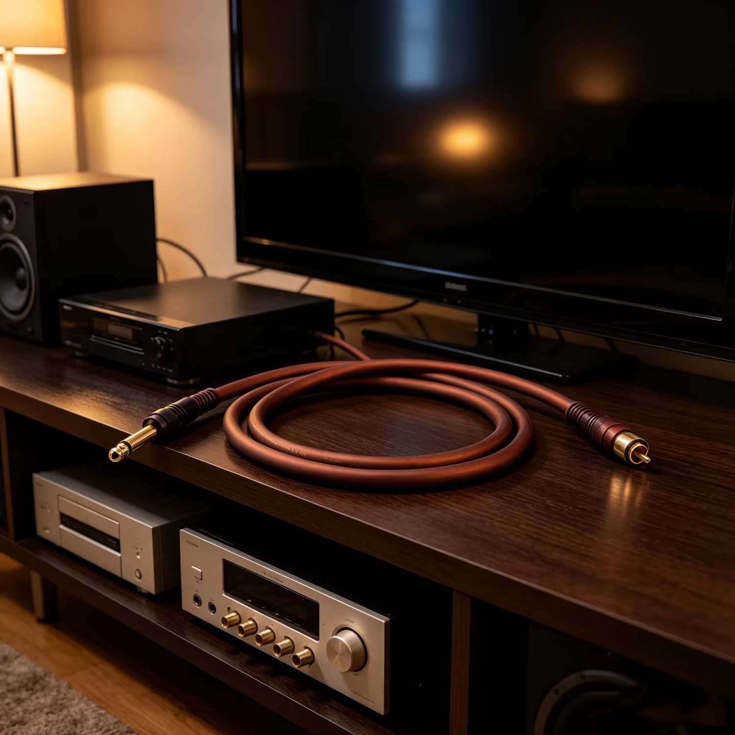 6.35mm to RCA audio cable