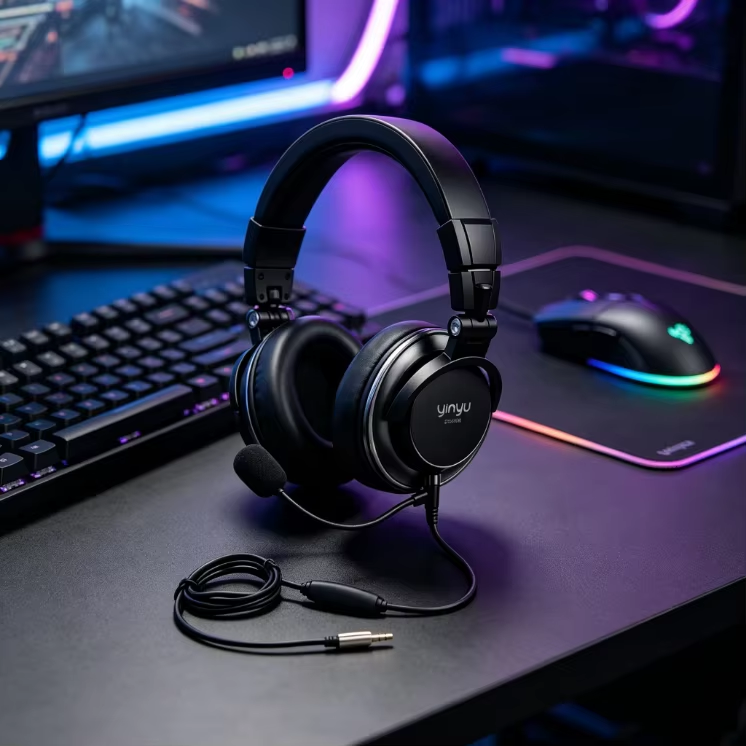 Folding Headphones with Mic