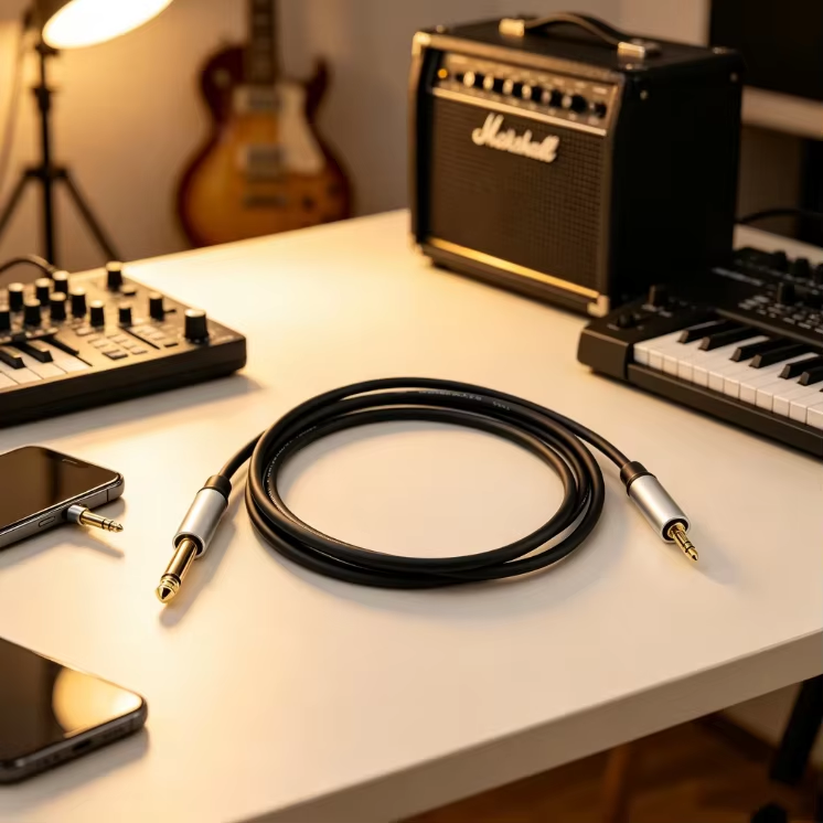3.5mm to 6.35mm audio cable