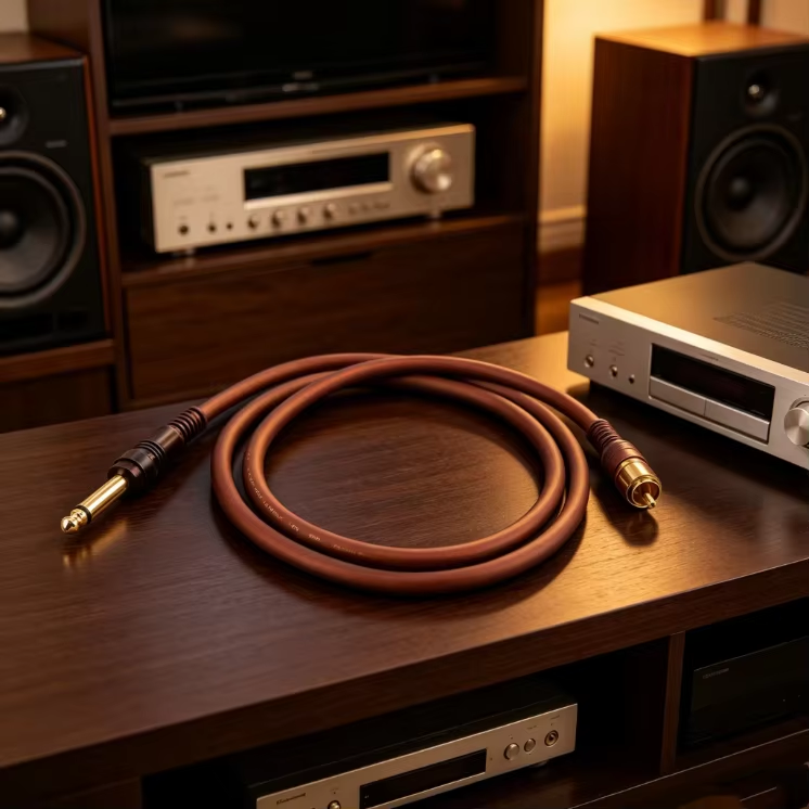 6.35mm to RCA audio cable