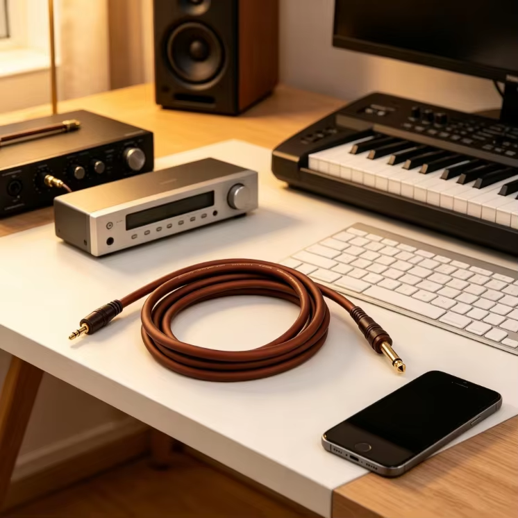 6.35mm to 3.5mm audio cable