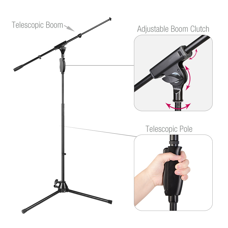 China One Hand Microphone Stand MS122 for studio Manufacturer and